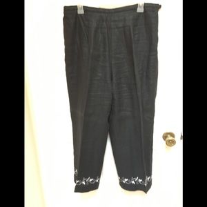 Ladies Embroidered Crop pants